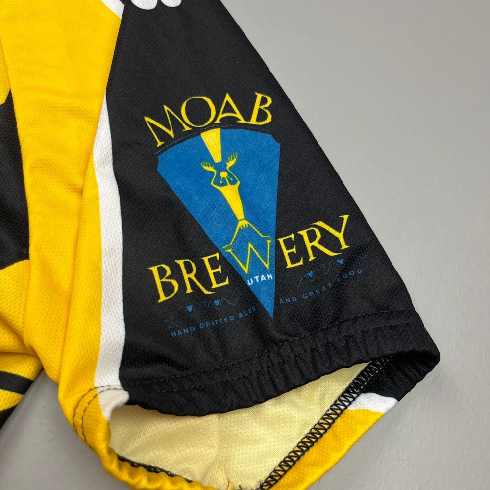 World Jerseys Cycling Jersey Mens XXL Yellow Moab Brewery Porcupine Pilsner Beer - Picture 11 of 12